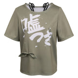 Girls Band Cry Subaru Awa Unisex Green T-shirt Cosplay Costume Outfits Halloween Carnival Suit