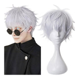 Gojo Satoru Cosplay Wig Heat Resistant Synthetic Hair Carnival Halloween Party Props