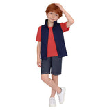 Gravity Falls Dipper Pines Kids Children Blue Vest Set Cosplay Costume Halloween Carnival Party Suit