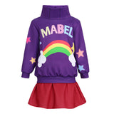 Gravity Falls Mabel Kids Children Purple Outfit Cosplay Costume Halloween Carnival Party Suit