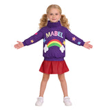 Gravity Falls Mabel Kids Children Purple Outfit Cosplay Costume Halloween Carnival Party Suit