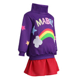 Gravity Falls Mabel Kids Children Purple Outfit Cosplay Costume Halloween Carnival Party Suit