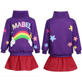 Gravity Falls Mabel Kids Children Purple Outfit Cosplay Costume Halloween Carnival Party Suit