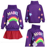 Gravity Falls Mabel Kids Children Purple Outfit Cosplay Costume Halloween Carnival Party Suit