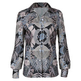 Griselda 2024 TV Griselda Blanco Printed Long-Sleeve Grey Shirt Cosplay Costume Outfits