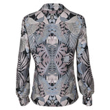 Griselda 2024 TV Griselda Blanco Printed Long-Sleeve Grey Shirt Cosplay Costume Outfits