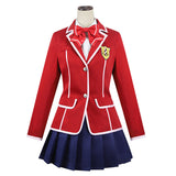 Guilty Crown Yuzuriha Inori Red School Uniform Suit Anime Cosplay Costume Outfits Halloween Carnival Suit