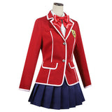Guilty Crown Yuzuriha Inori Red School Uniform Suit Anime Cosplay Costume Outfits Halloween Carnival Suit