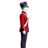 Hamlet Red Military Dress Uniform Cosplay Costume Halloween Carnival Party Suit