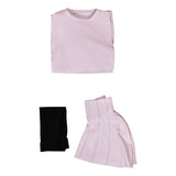 HANA KURUSU White Outfit Cosplay Costume Halloween Carnival Party Suit