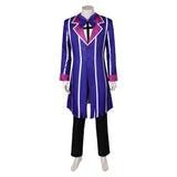 Hazbin Hotel Alastor Blue Purple Suit Cosplay Costume Outfits Halloween Carnival Suit