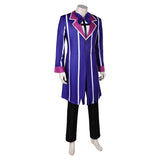 Hazbin Hotel Alastor Blue Purple Suit Cosplay Costume Outfits Halloween Carnival Suit