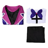 Hazbin Hotel Alastor Blue Purple Suit Cosplay Costume Outfits Halloween Carnival Suit