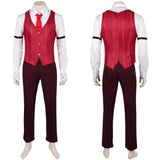 Hazbin Hotel Alastor Red Cosplay Costume For Adult Man Halloween Carnival Party Suit   