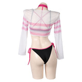 Hazbin Hotel Angel Dust Cosplay Original Sexy Bikini Sets Swimsuits For Women With Pullover Cover Up