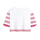 Hazbin Hotel Angel Dust Original Pink Sexy Cropped Tee T-shirt Set Cosplay Costume Outfits Halloween Carnival Suit