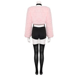 Hazbin Hotel Angel Dust Pink Cosplay Costume For Adult Female Halloween Carnival Party Suit 