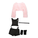 Hazbin Hotel Angel Dust Pink Cosplay Costume For Adult Female Halloween Carnival Party Suit 