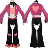 Hazbin Hotel Angel Dust Pink Cosplay Costume For Adult Female Halloween Carnival Party Suit