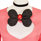 Hazbin Hotel Angel Dust Pink Top Black Pants Cosplay Outfit For Adult Female Halloween Carnival Party Suit 
