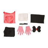 Hazbin Hotel Angel Dust Pink Top Black Pants Cosplay Outfit For Adult Female Halloween Carnival Party Suit 