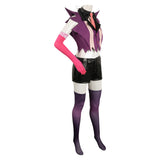 Hazbin Hotel Angel Dust Purple Combat Suit Female Cosplay Costume Outfits Halloween Carnival Suit