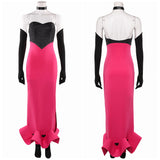 Hazbin Hotel Angel Dust Red Cosplay Dress For Adult Female Halloween Carnival Party Suit 