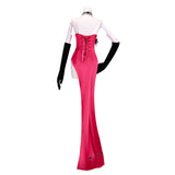 Hazbin Hotel Angel Dust Red Dress Cosplay Costume Halloween Carnival Party Suit
