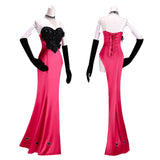 Hazbin Hotel Angel Dust Red Dress Cosplay Costume Halloween Carnival Party Suit