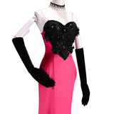 Hazbin Hotel Angel Dust Red Dress Cosplay Costume Halloween Carnival Party Suit