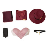 Hazbin Hotel Angel Dust Rose Red Cosplay Outfit For Adult Female Halloween Carnival Party Suit  