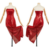 Hazbin Hotel Charlie Morningstar Red Cosplay Dress For Adult Female Halloween Carnival Party Suit