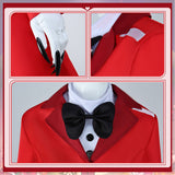 Hazbin Hotel Charlie Red Adult Man Outfit Cosplay Costume Halloween Carnival Party Suit