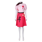 Hazbin Hotel Niffty Red White Printed Dress Cosplay Costume Outfits Halloween Carnival Suit