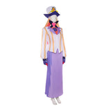 Hazbin Hotel Sir Pentious Yellow-White Top With Purple Skirt For Adult Man Halloween Carnival Party Suit