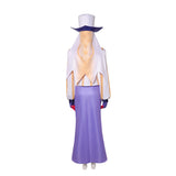 Hazbin Hotel Sir Pentious Yellow-White Top With Purple Skirt For Adult Man Halloween Carnival Party Suit