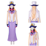 Hazbin Hotel Sir Pentious Yellow-White Top With Purple Skirt For Adult Man Halloween Carnival Party Suit