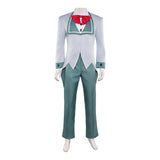 Hazbin Hotel Vox Cosplay Grey&Green Outfit For Adult Male Halloween Carnival Party Suit