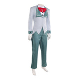 Hazbin Hotel Vox Cosplay Grey&Green Outfit For Adult Male Halloween Carnival Party Suit  