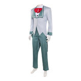 Hazbin Hotel Vox Cosplay Grey&Green Outfit For Adult Male Halloween Carnival Party Suit  