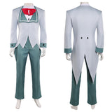Hazbin Hotel Vox Cosplay Grey&Green Outfit For Adult Male Halloween Carnival Party Suit  