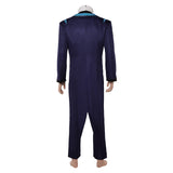 Hazbin Hotel Vox Dark Blue Cosplay Costume For Adult Male Halloween Carnival Party Suit 
