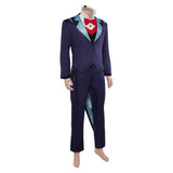 Hazbin Hotel Vox Dark Blue Cosplay Costume For Adult Male Halloween Carnival Party Suit 