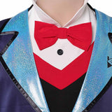Hazbin Hotel Vox Dark Blue Cosplay Costume For Adult Male Halloween Carnival Party Suit 