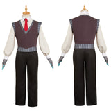 Hazbin Hotel Vox Grey Cosplay Outfit For Adult Male Halloween Carnival Party Suit    
