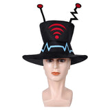 Hazbin Hotel Vox TV Demon Hat Cap Cosplay Accessories Props