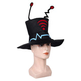 Hazbin Hotel Vox TV Demon Hat Cap Cosplay Accessories Props