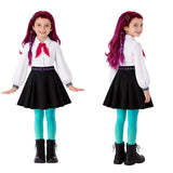 Hexed Billie White School Uniform for Kids Children Cosplay Costume Halloween Carnival Party Suit