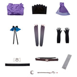 Honkai: Star Rail Jingliu Purple Dress Cosplay Costume Outfits Halloween Carnival Suit