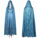 House of the Dragon Alicent Hightower Women Blue Outfit Cosplay Costume Halloween Carnival Party Suit